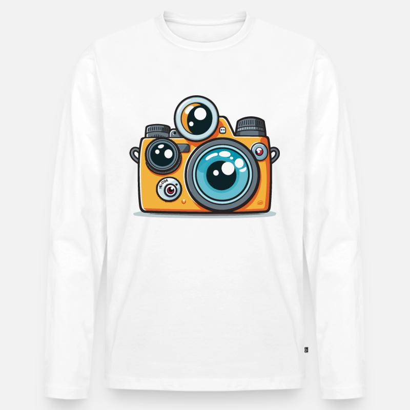 Der Entdecker - Männer Premium Bio Langarmshirt - Weiß