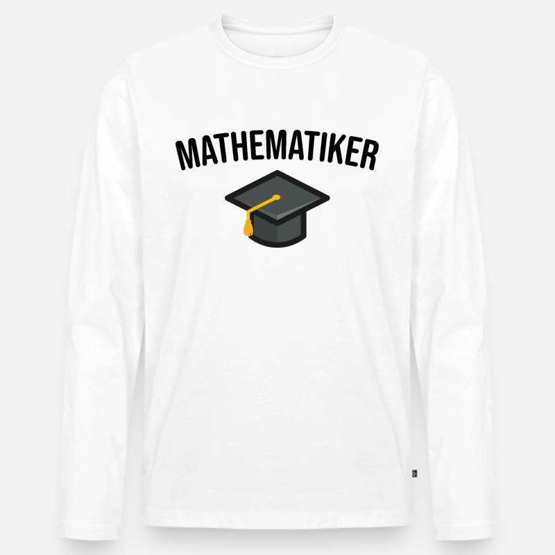Mathematiker Studium Abschluss - Männer Premium Bio Langarmshirt - Weiß