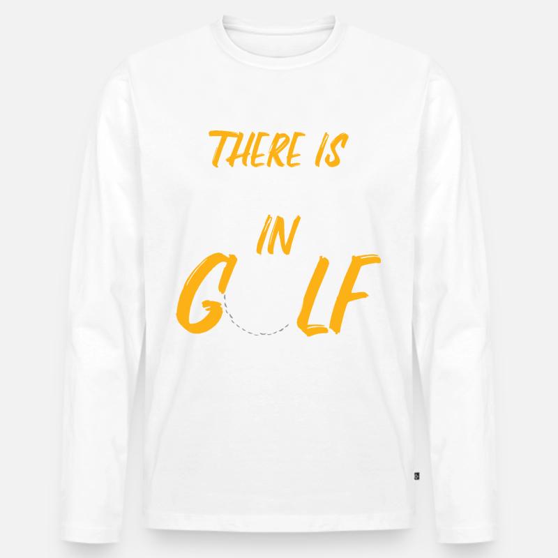 Beim Golf wird nicht geweint - Männer Premium Bio Langarmshirt - Weiß
