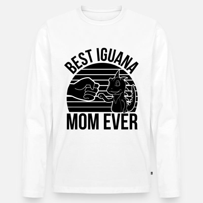 Leguane - Männer Premium Bio Langarmshirt - Weiß