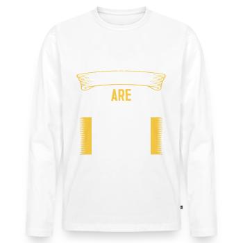 Legenden sind 35 Jahre alt, Geburtstag 35 - Männer Premium Bio Langarmshirt - Weiß - Vorne - Nico (187cm)