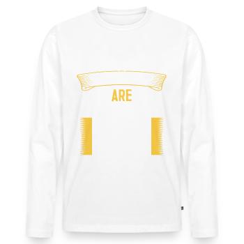 Les légendes ont 49 ans, leur anniversaire 49 - T-shirt manches longues Premium bio Homme - blanc - Devant - Nico (187cm)