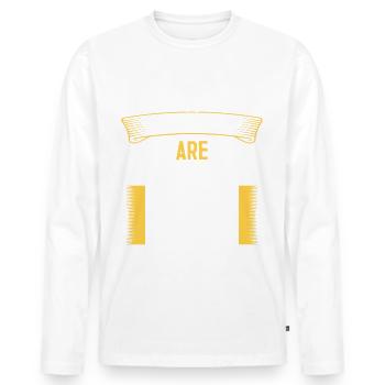 Les légendes ont 50 ans, 50 ans d’anniversaire - T-shirt manches longues Premium bio Homme - blanc - Devant - Nico (187cm)