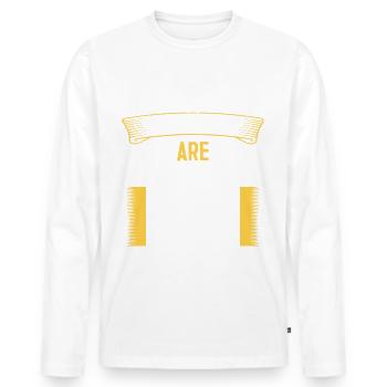 Legenden sind 53 Jahre alt, Geburtstag 53 - Männer Premium Bio Langarmshirt - Weiß - Vorne - Nico (187cm)