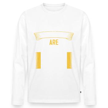 Legends are 57 years old, birthday 57 - Men's Premium Organic Long Sleeve Shirt - white - Front - Nico (187cm)