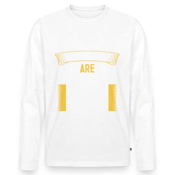 Legends are 56 years old, birthday 56 - Men's Premium Organic Long Sleeve Shirt - white - Front - Nico (187cm)