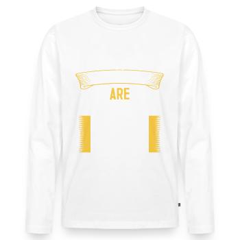 Legends are 70 years old, birthday 70 - Men's Premium Organic Long Sleeve Shirt - white - Front - Nico (187cm)