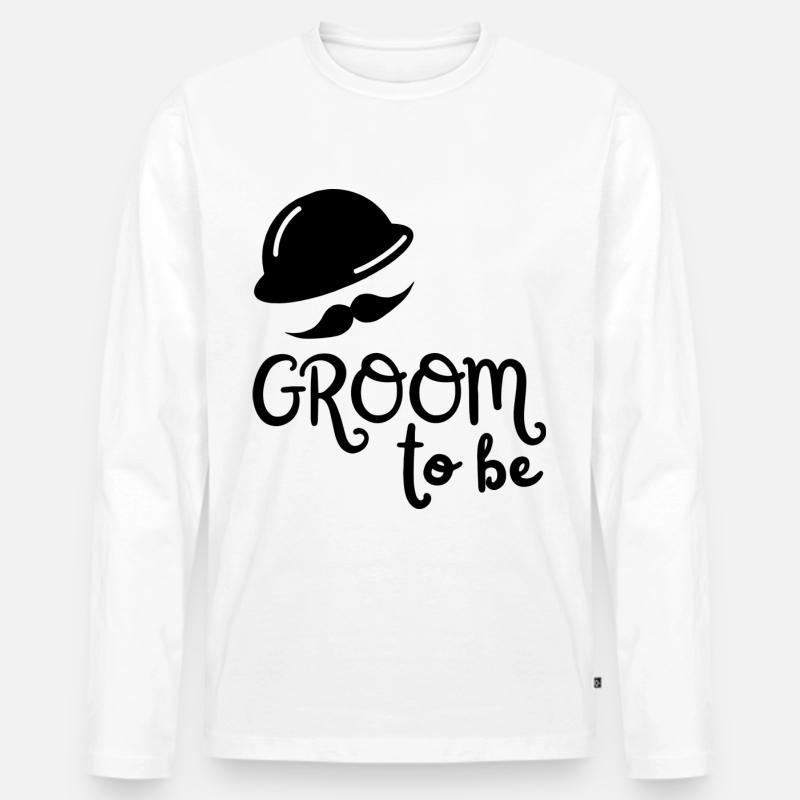 Groom to be - Junggesellenabschied - Männer Premium Bio Langarmshirt - Weiß