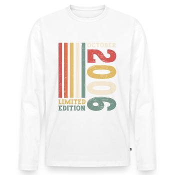 October Vintage 2006 16th Birthday Gift Cool - Men's Premium Organic Long Sleeve Shirt - white - Front - Nico (187cm)