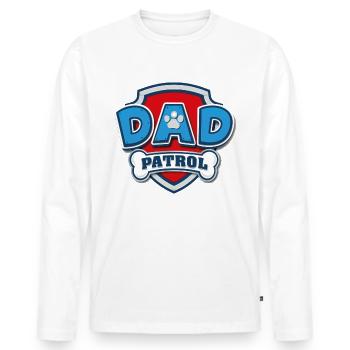 PAW Patrol La Pat' Patrouille Dad Patrol Papa - T-shirt manches longues Premium bio Homme - blanc - Devant - Nico (187cm)