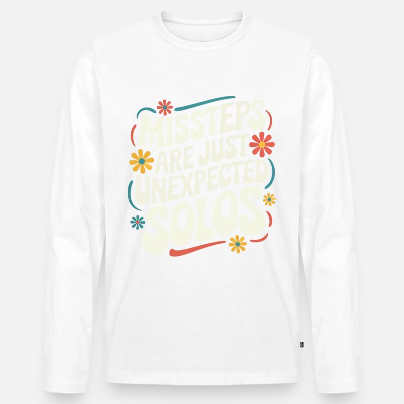 Line Dancing Dancing Dancers - Men's Premium Organic Long Sleeve Shirt - white