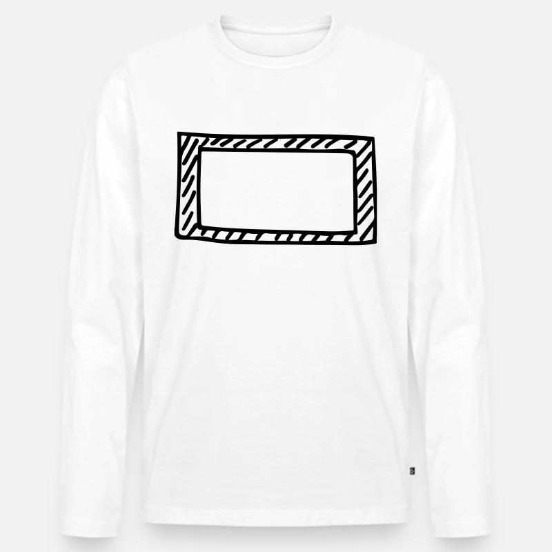Rahmen - Männer Premium Bio Langarmshirt - Weiß