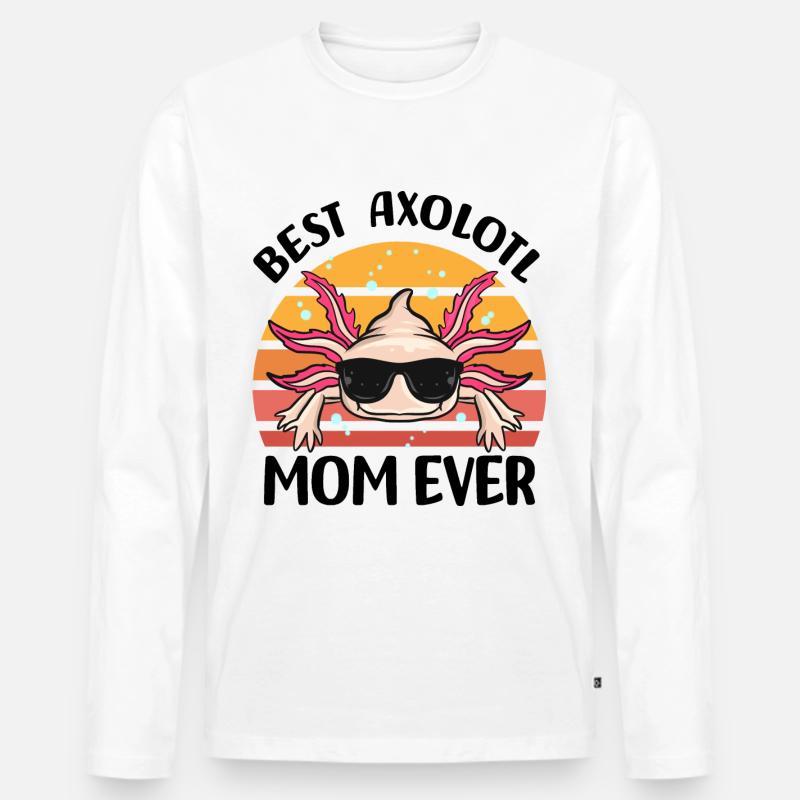 Axolotl - Männer Premium Bio Langarmshirt - Weiß