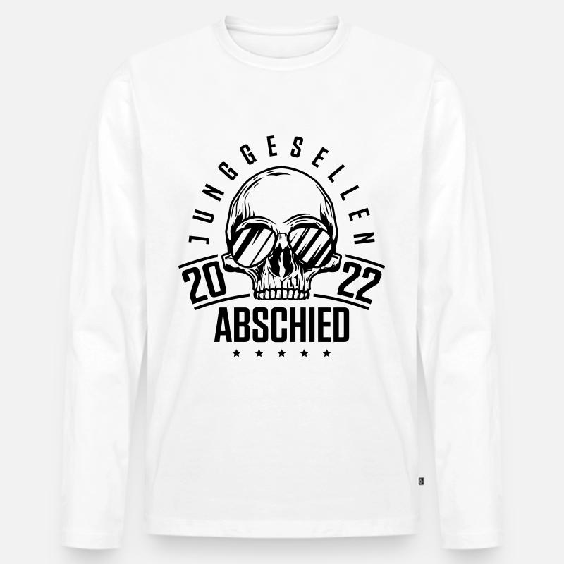junggesellenabschied 2022 skelett - Männer Premium Bio Langarmshirt - Weiß