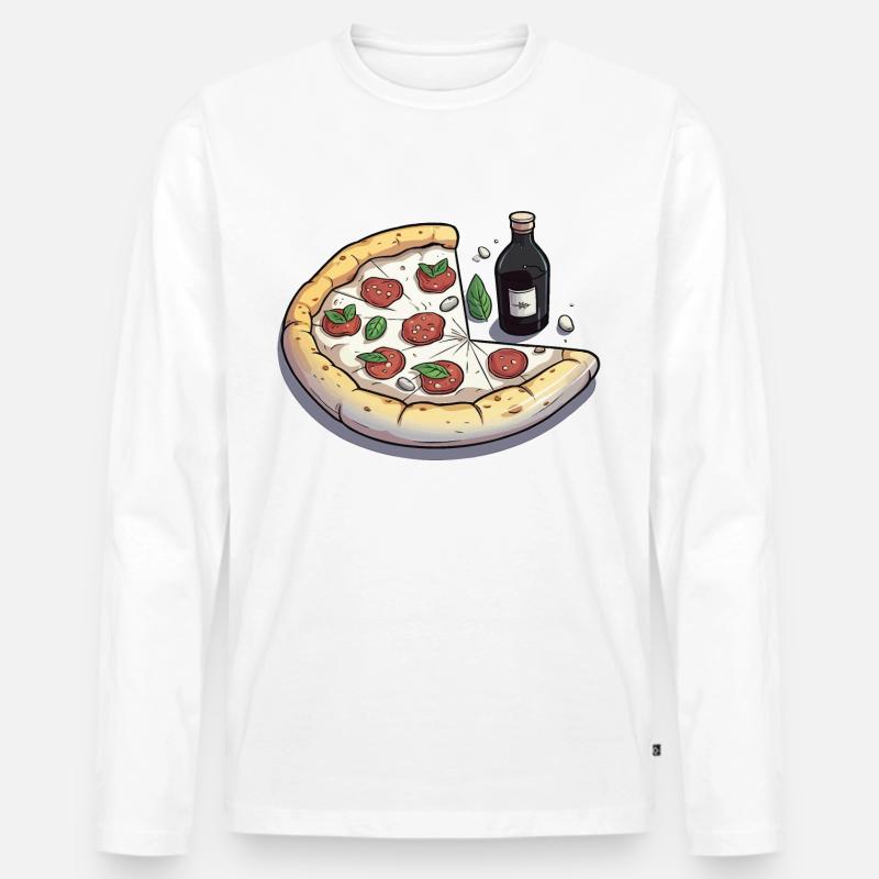 Der cremige Genuss - Männer Premium Bio Langarmshirt - Weiß
