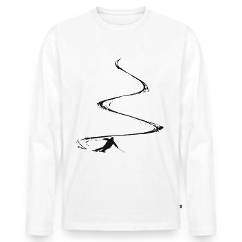 Planches à ski - - T-shirt manches longues Premium bio Homme - blanc - Devant - Nico (187cm)