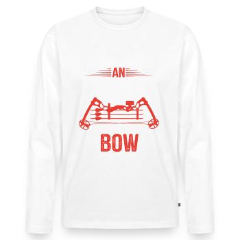 Bogenschießen Bogenschütze Alter Mann - Männer Premium Bio Langarmshirt - Weiß - Vorne - Nico (187cm)