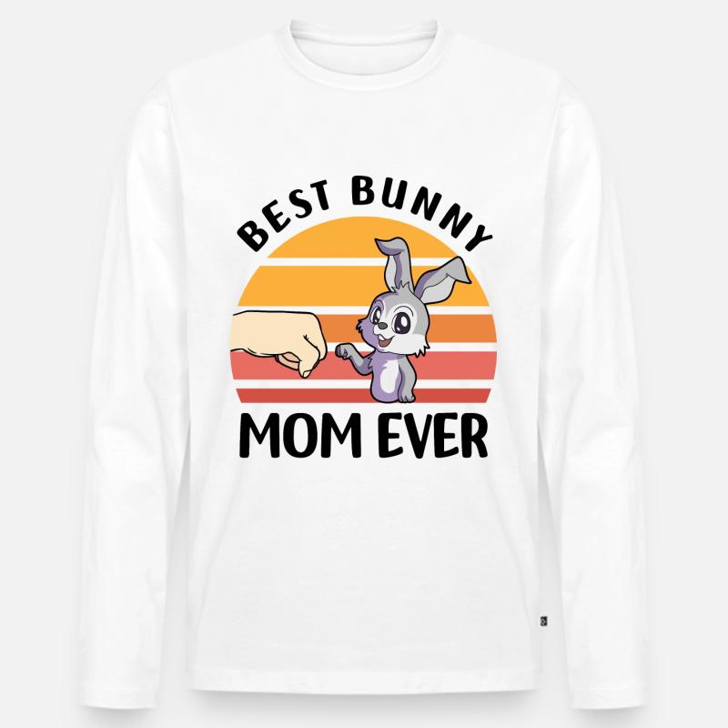 Hasen - Männer Premium Bio Langarmshirt - Weiß