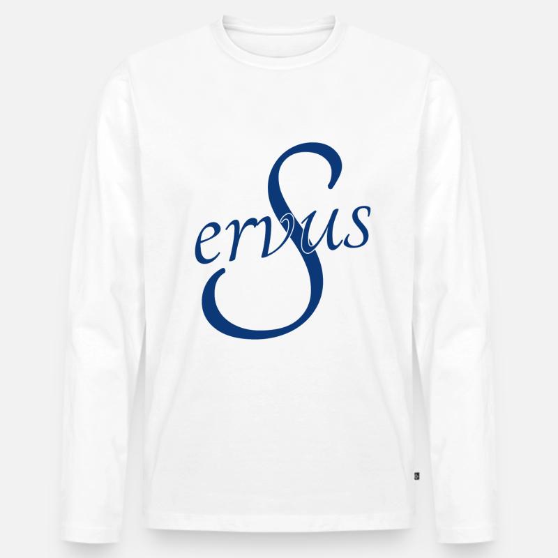 Servus - Männer Premium Bio Langarmshirt - Weiß