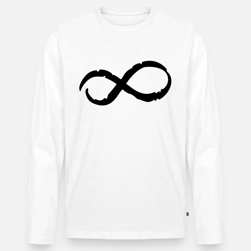Unendlich Zeichen Unendlichkeit Geschenk - Männer Premium Bio Langarmshirt - Weiß