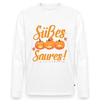 Trick or Treat/ Halloween Kids Motif - Men's Premium Organic Long Sleeve Shirt - white - Front - Nico (187cm)