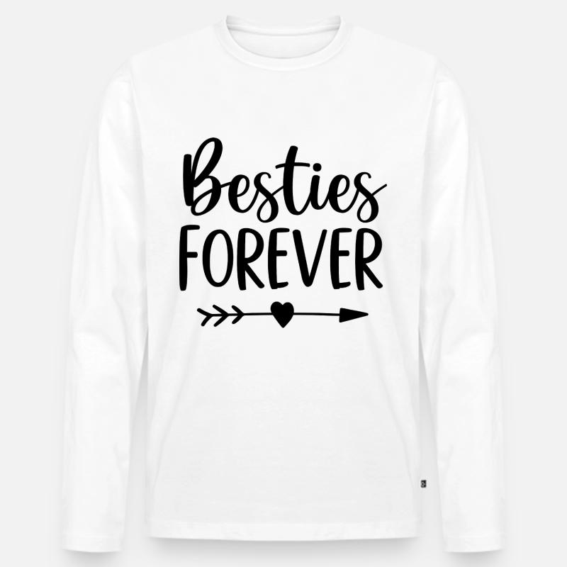 Migliori amici per sempre - Maglia a manica lunga ecologica premium da uomo - bianco