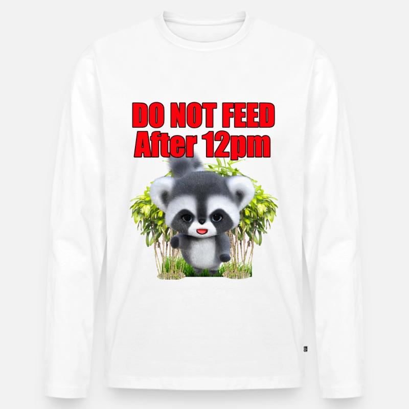 Füttern Sie den Gremlin nicht - Männer Premium Bio Langarmshirt - Weiß