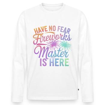 Pyrotechniker Feuerwerk Pyrotechnik - Männer Premium Bio Langarmshirt - Weiß - Vorne - Nico (187cm)