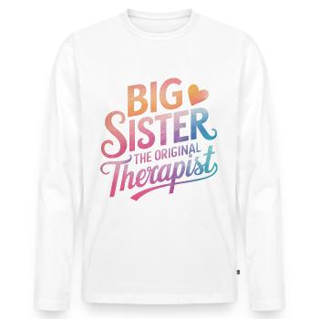 Sister Sibling Family - Men's Premium Organic Long Sleeve Shirt - white - Front - Nico (187cm)