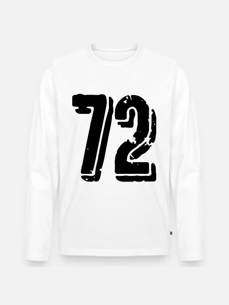 72 number jersey - Men's Premium Organic Long Sleeve Shirt - white