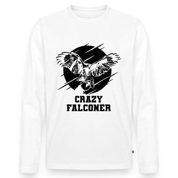 Fauconnerie - T-shirt manches longues Premium bio Homme - blanc - Devant - Nico (187cm)