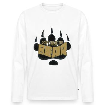 Ne réveillez pas l’ours - T-shirt manches longues Premium bio Homme - blanc - Devant - Nico (187cm)