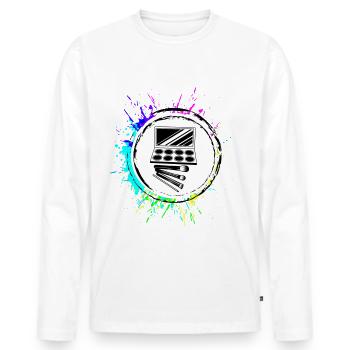Make Up Cosmetics Icon - Men's Premium Organic Long Sleeve Shirt - white - Front - Nico (187cm)