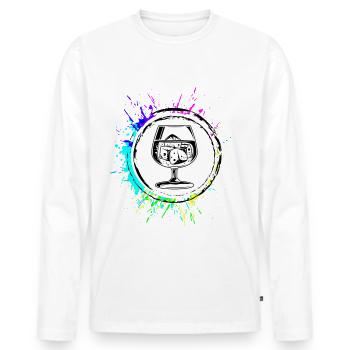 Whisky Icon - Männer Premium Bio Langarmshirt - Weiß - Vorne - Nico (187cm)