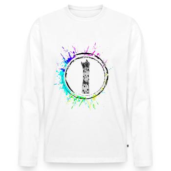 Spargel icon - Männer Premium Bio Langarmshirt - Weiß - Vorne - Nico (187cm)