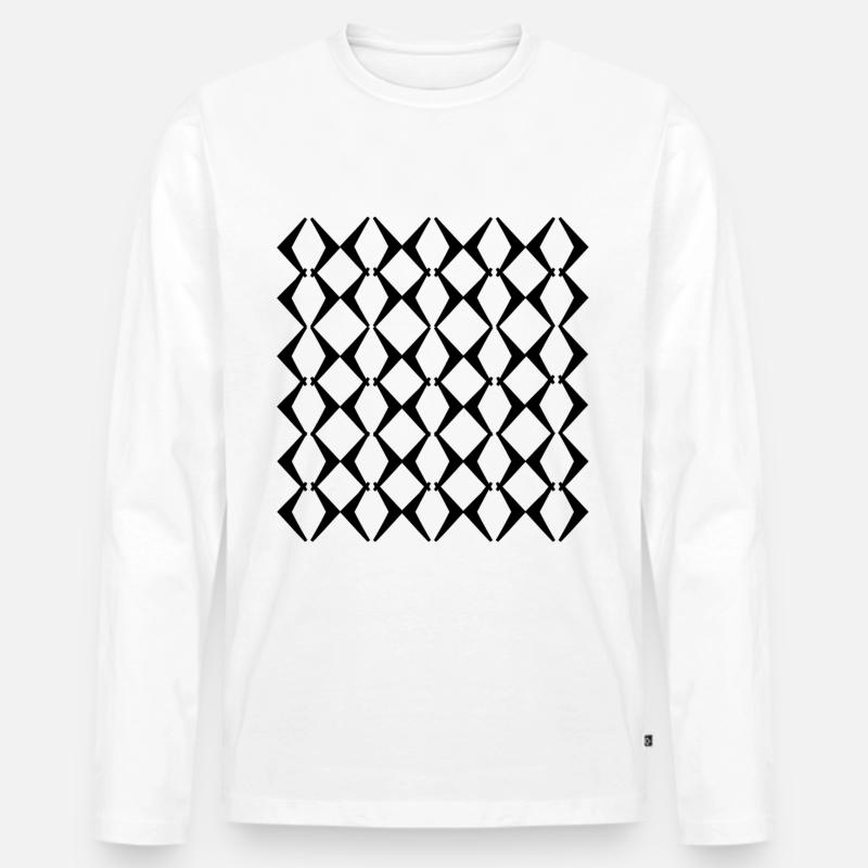 Uni Mode - Männer Premium Bio Langarmshirt - Weiß
