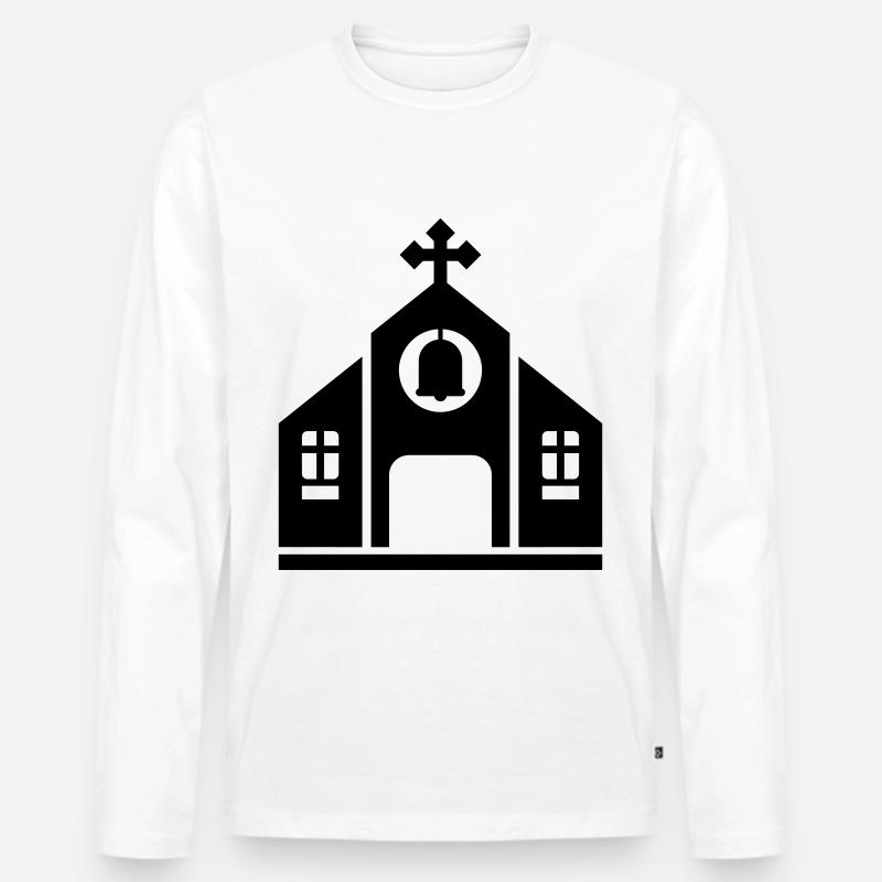 Kirche - Männer Premium Bio Langarmshirt - Weiß