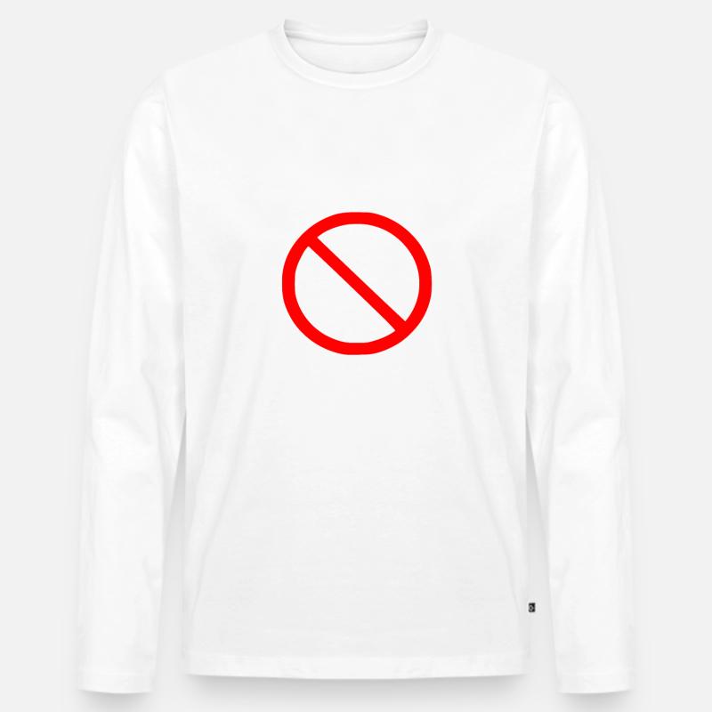 Smoking shrinks the biceps - Männer Premium Bio Langarmshirt - Weiß
