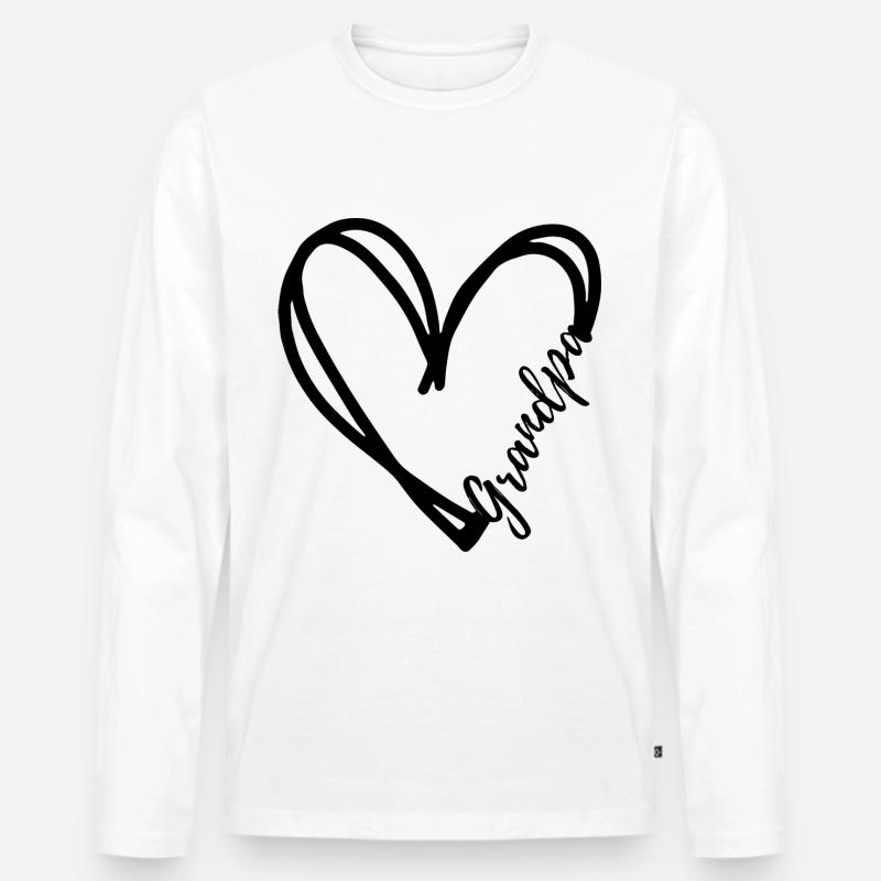 Opa Geschenk - Männer Premium Bio Langarmshirt - Weiß