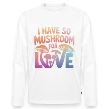 Champignons Champignons Champignon Champignon - T-shirt manches longues Premium bio Homme - blanc - Devant - Nico (187cm)