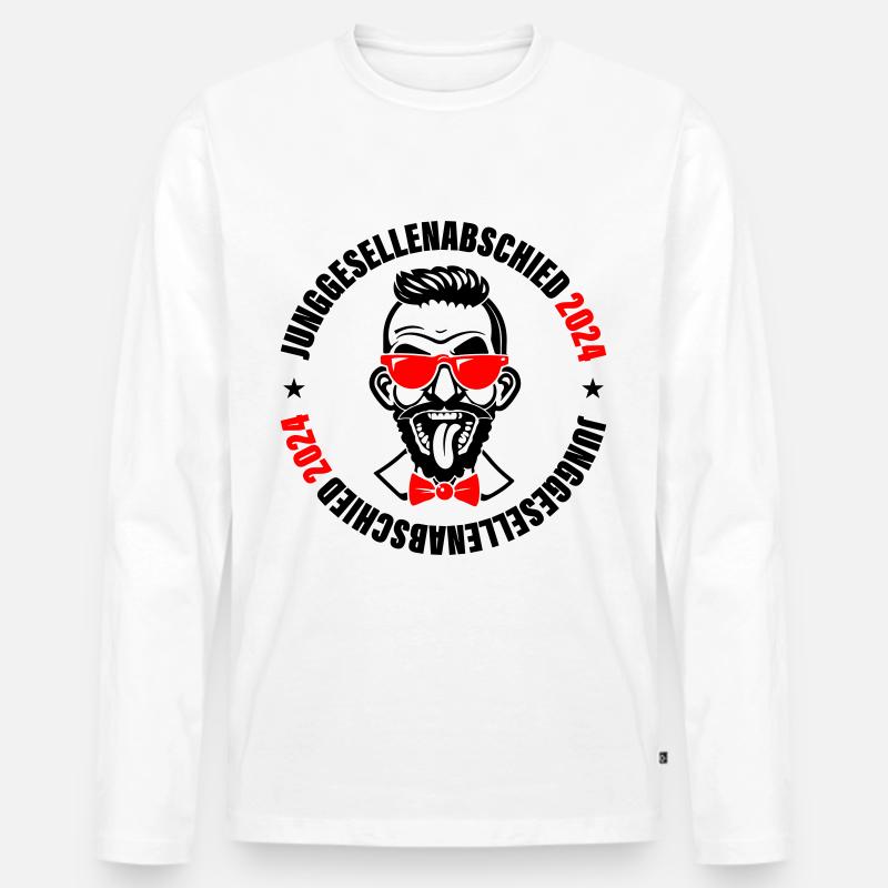 Junggesellenabschied 2024 - Männer Premium Bio Langarmshirt - Weiß