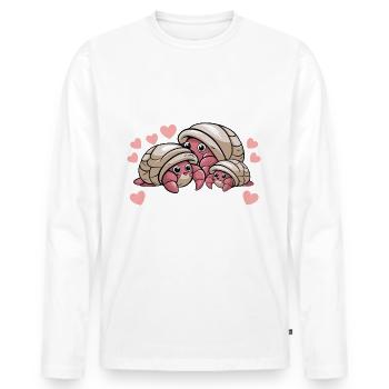 Crabe Crabe Crabe Crabe Crabe Crabe - T-shirt manches longues Premium bio Homme - blanc - Devant - Nico (187cm)