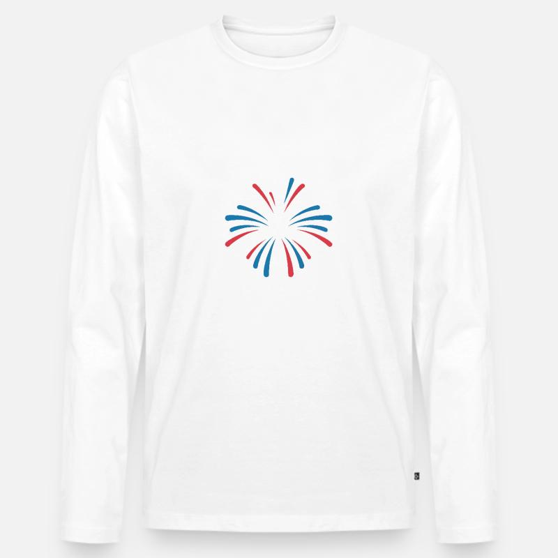 Pyrotechnics Fireworks Pyrotechnics - Men's Premium Organic Long Sleeve Shirt - white