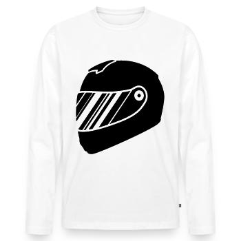 Racer helm racing - Men's Premium Organic Long Sleeve Shirt - white - Front - Nico (187cm)