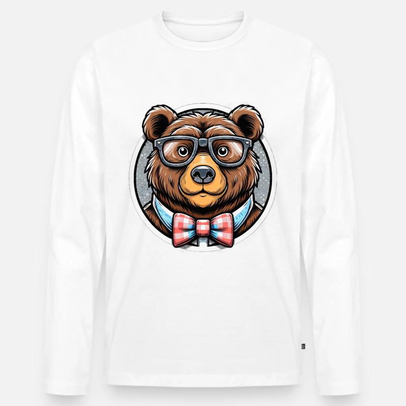 Bär - Männer Premium Bio Langarmshirt - undefined