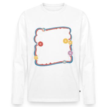 Athéisme, athée, anti-religion, agnostique - T-shirt manches longues Premium bio Homme - blanc - Devant - Nico (187cm)