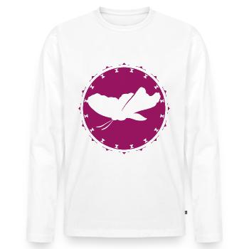 Butterfly - Nature Conservation - Men's Premium Organic Long Sleeve Shirt - white - Front - Nico (187cm)