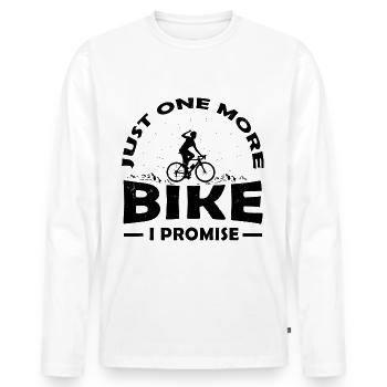 Nur ein weiteres Fahrrad, ich verspreche - - Männer Premium Bio Langarmshirt - Weiß - Vorne - Nico (187cm)