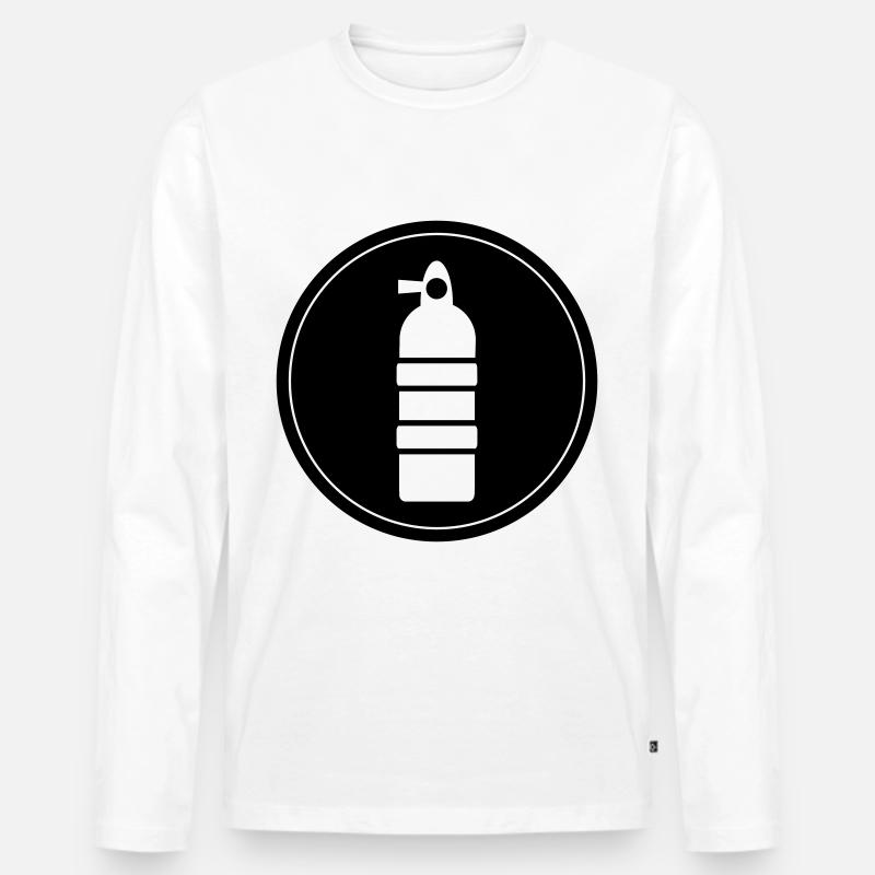 Sauerstoff Tauchen Kreis - Männer Premium Bio Langarmshirt - Weiß