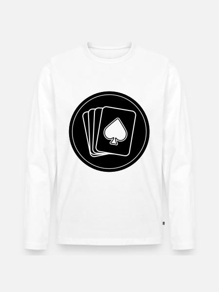 Map Icon Circle - Men's Premium Organic Long Sleeve Shirt - white